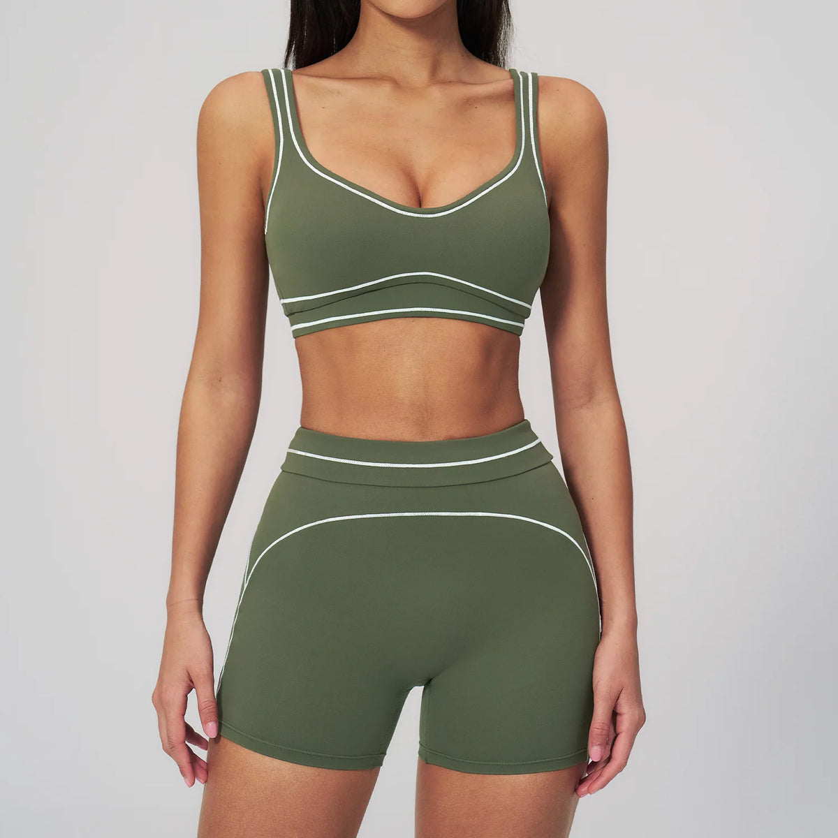 Fitness Suit 2PCS Yoga Set Women's Tracksuit Sports Outfits Gym Running Push Up Sportswear Legging Athletic Wear Workout Clothes