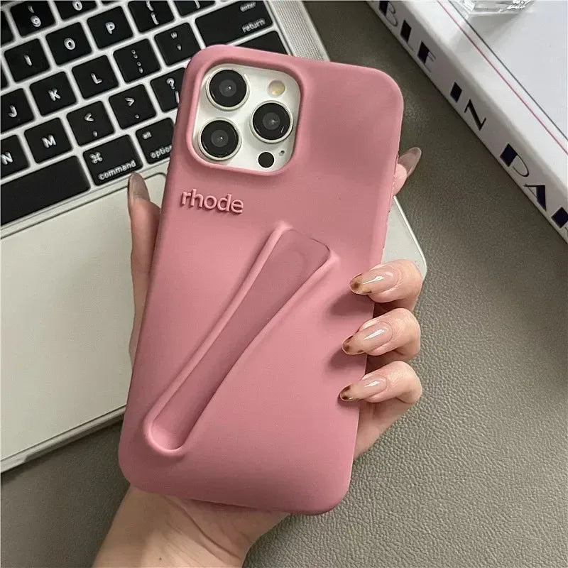 Brand Soft Silicone Case for IPhone 17 16 15 14 13 12 11 Pro Max Plus Air Lipstick Portable Phone Case Without Lip Gloss and Box