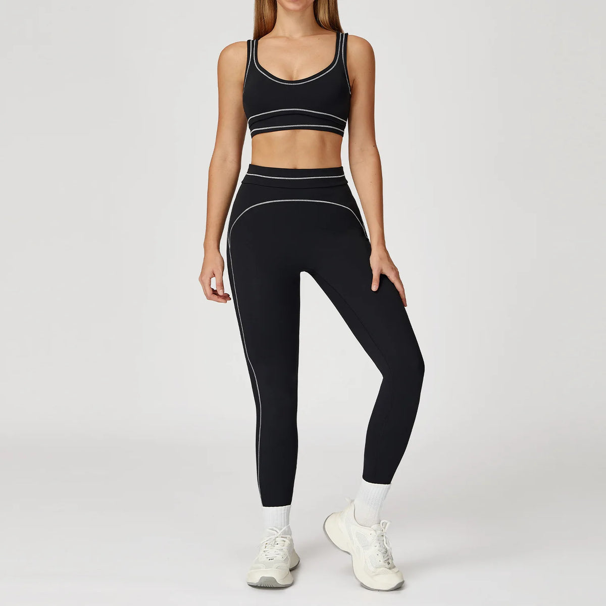 Fitness Suit 2PCS Yoga Set Women's Tracksuit Sports Outfits Gym Running Push Up Sportswear Legging Athletic Wear Workout Clothes