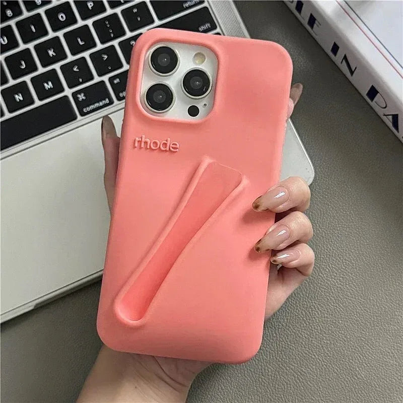 Brand Soft Silicone Case for IPhone 17 16 15 14 13 12 11 Pro Max Plus Air Lipstick Portable Phone Case Without Lip Gloss and Box