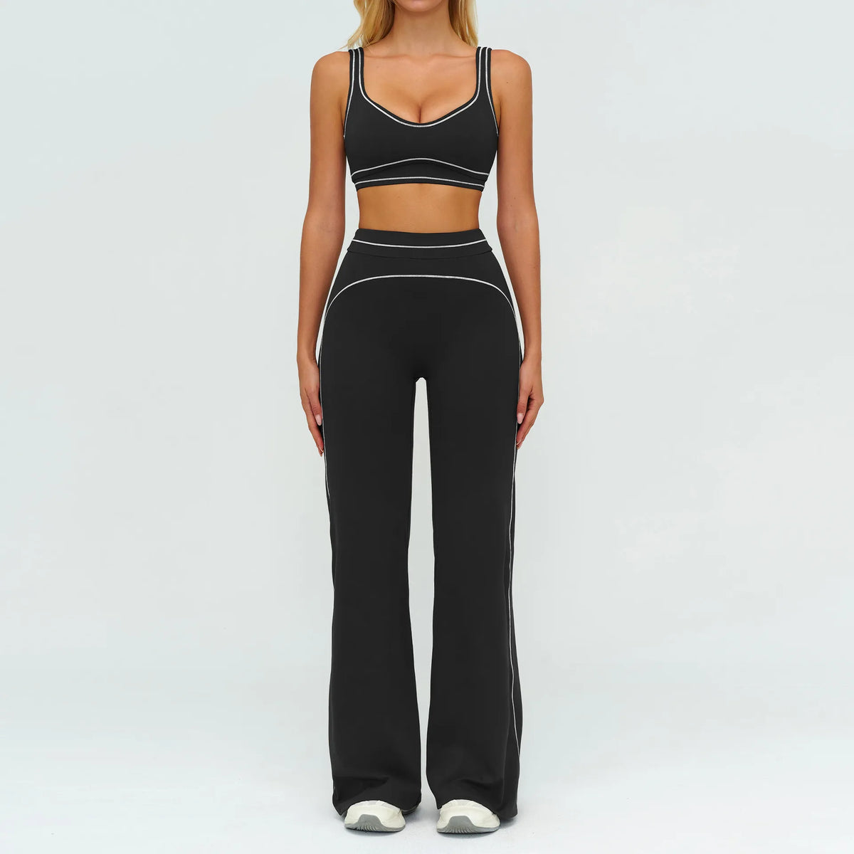 Fitness Suit 2PCS Yoga Set Women's Tracksuit Sports Outfits Gym Running Push Up Sportswear Legging Athletic Wear Workout Clothes